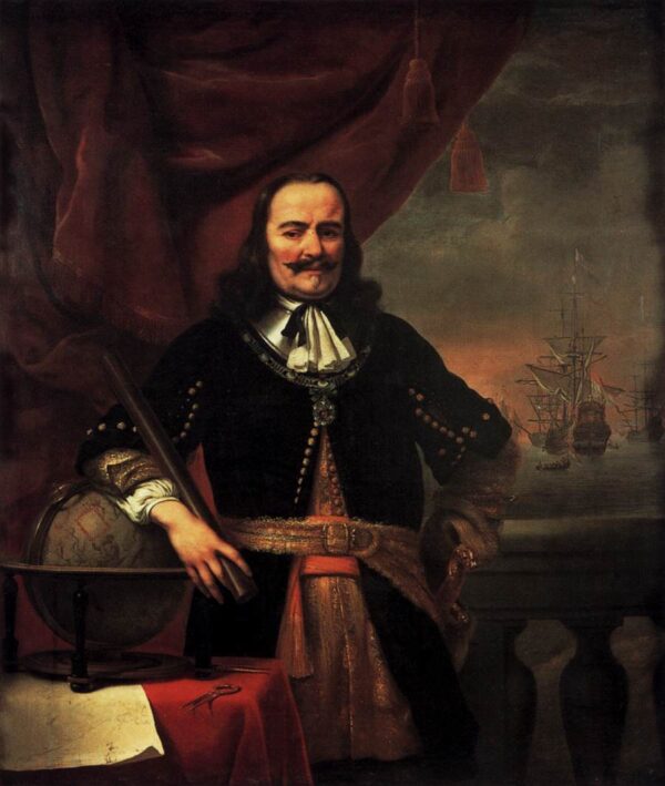 Portrait of Michiel Adriaansz de Ruyter by Ferdinand Bol, hand-painted oil painting reproduction