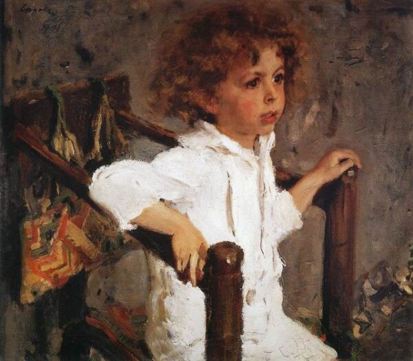 Portrait of Mika Morozov by Valentin Alexandrovich Serov, hand-painted oil painting reproduction