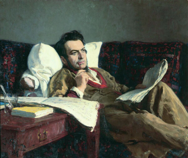 Portrait of Mikhail Glinka by Ilya Repin, hand-painted oil painting reproduction