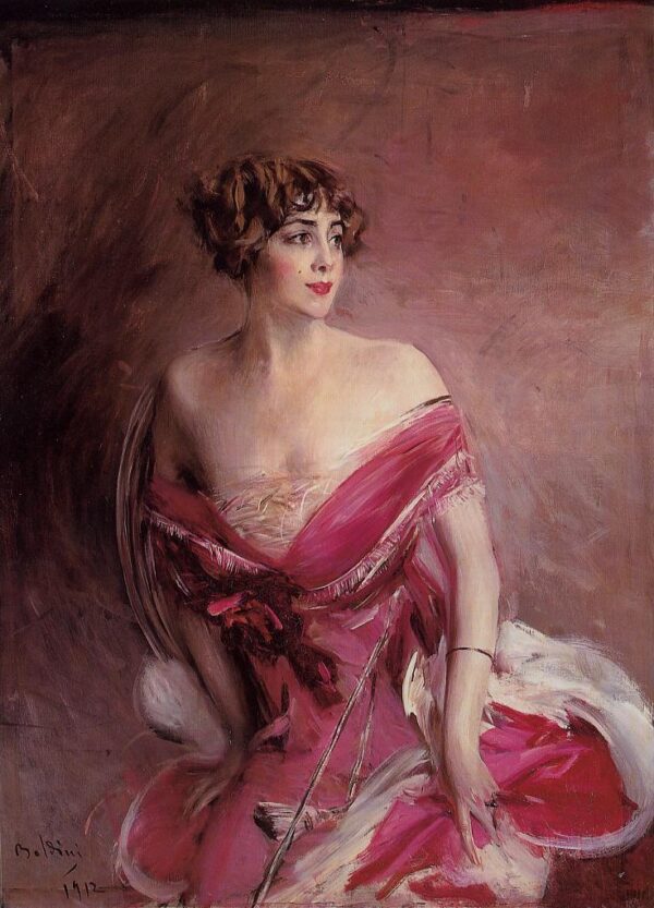 Portrait of Mlle de Gillespie by Giovanni Boldini, hand-painted oil reproduction