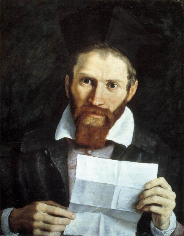 Portrait of Monsignor Giovanni Battista Agucchi by Domenichino, hand-painted oil painting reproduction