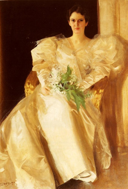 Portrait of Mrs. Eben Richards by Anders Zorn, hand-painted oil reproduction