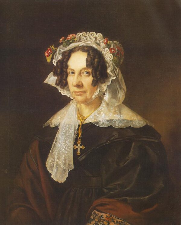 Portrait of Ms. Konkoly by Miklós Barabás, hand-painted oil painting reproduction