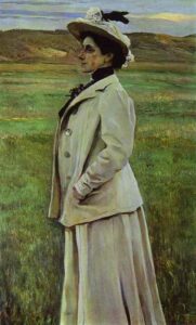 Portrait of Natalia Yashvil by Mikhail Nesterov, hand-painted oil painting reproduction