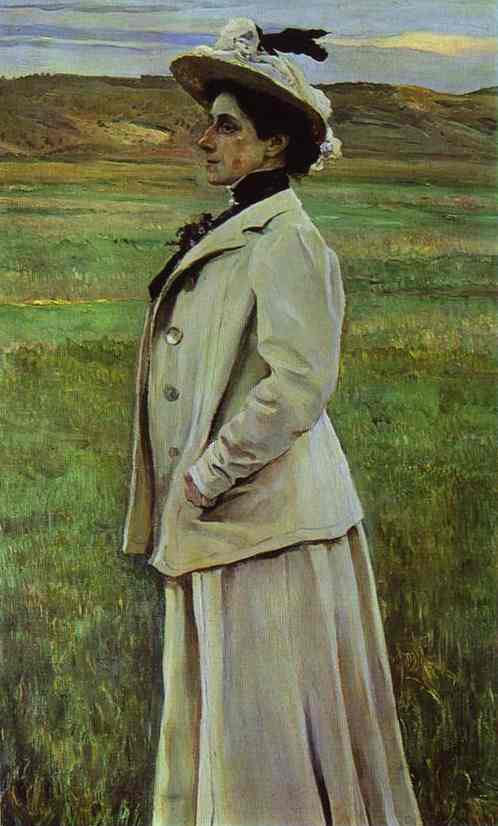 Portrait of Natalia Yashvil by Mikhail Nesterov, hand-painted oil reproduction