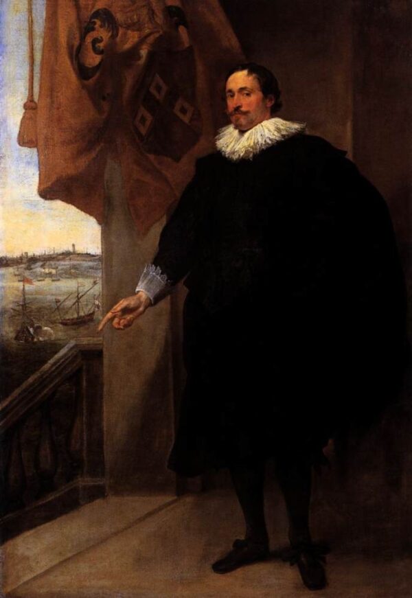 Portrait of Nicolaes van der Borght by Sir Anthony van Dyck, hand-painted oil painting reproduction