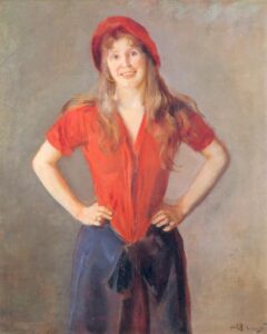 Portrait of Oda Krohg by Christian Krohg, hand-painted oil painting reproduction