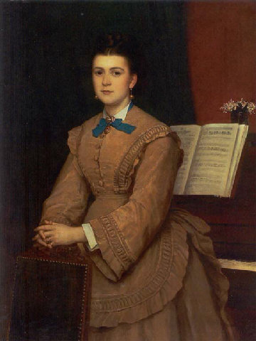 Portrait of Opera Singer Lona Gulowsen by Peter Nicolai Arbo, hand-painted oil reproduction