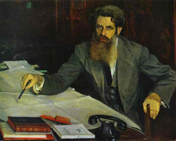 Portrait of Otto Shmidt by Mikhail Nesterov, hand-painted oil painting reproduction