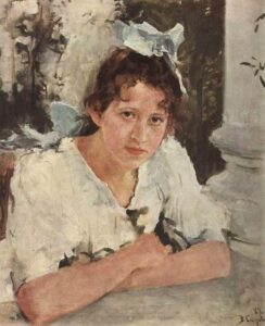 Portrait of P.A. Mamontova by Valentin Alexandrovich Serov, hand-painted oil painting reproduction