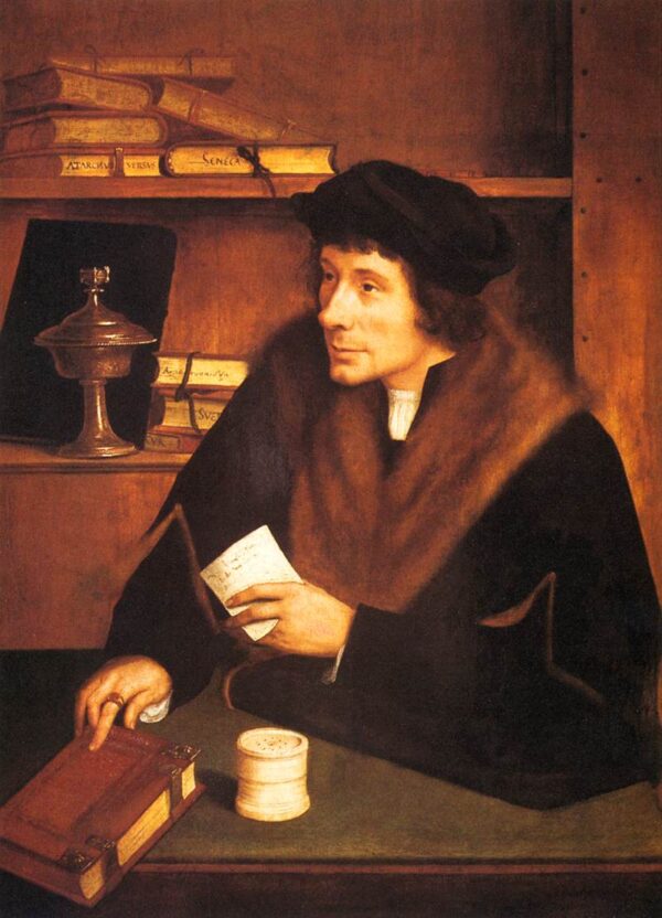 Portrait of Pieter Gillis by Quentin Massys, hand-painted oil painting reproduction