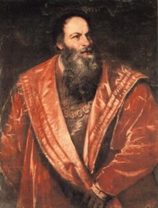 Portrait of Pietro Aretino by Titian, hand-painted oil painting reproduction