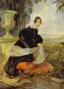 Portrait of Princess Bagration b by Karl Briullov, hand-painted oil painting reproduction