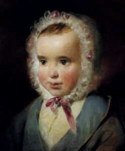 Portrait of Princess Sophia of Liechtenstein at the age of one and a half years by Friedrich von Amerling, hand-painted oil painting reproduction