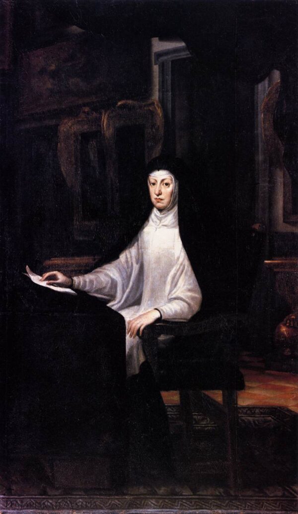 Portrait of Queen Mariana de Austria by Juan Carreño de Miranda, hand-painted oil painting reproduction
