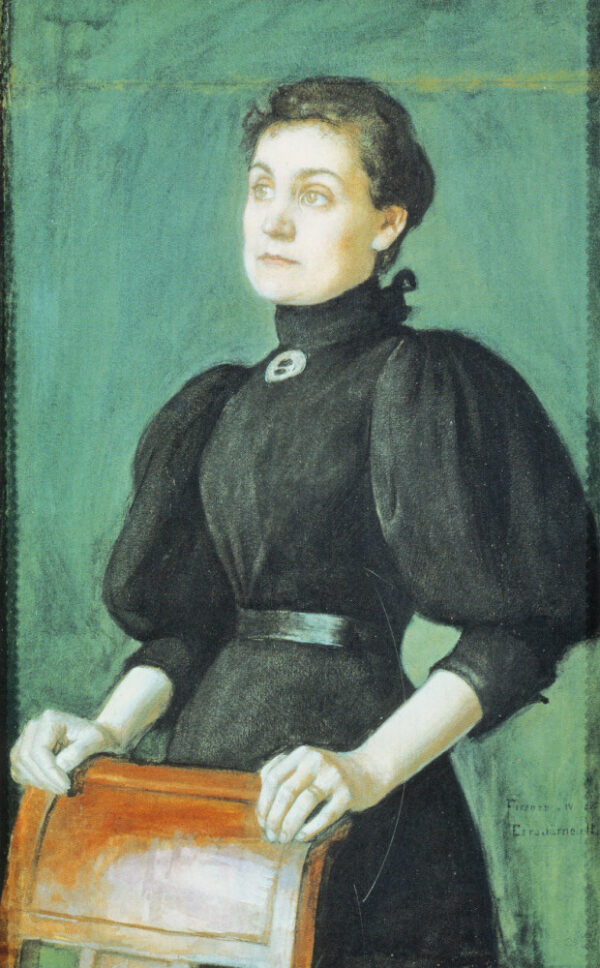Portrait of Saimi Jarnefelt by Eero Järnefelt, hand-painted oil painting reproduction