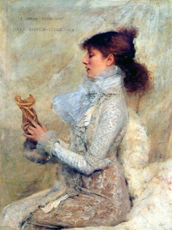Portrait of Sarah Bernhardt by Jules Bastien-Lepage, hand-painted oil painting reproduction