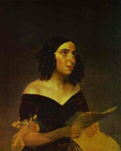 Portrait of Singer Petrova by Karl Briullov, hand-painted oil painting reproduction