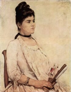 Portrait of Step Daughter by Giovanni Fattori, hand-painted oil painting reproduction