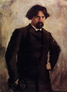 Portrait of Surikov by Valentin Alexandrovich Serov, hand-painted oil painting reproduction