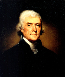 Portrait of Thomas Jefferson by Rembrandt Peale, hand-painted oil painting reproduction