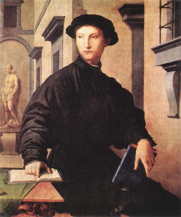 Portrait of Ugolino Martelli by Agnolo Bronzino, hand-painted oil painting reproduction