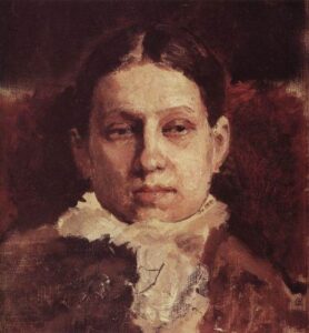 Portrait of V.A. Repin by Valentin Alexandrovich Serov, hand-painted oil painting reproduction