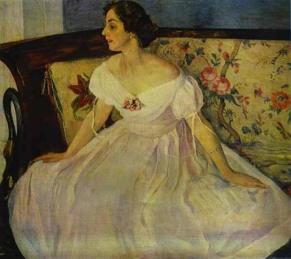 Portrait of Vera Nesterova by Mikhail Nesterov, hand-painted oil painting reproduction