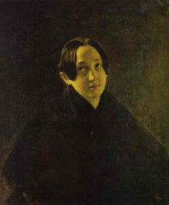 Portrait of Ye I Durnova by Karl Briullov, hand-painted oil painting reproduction
