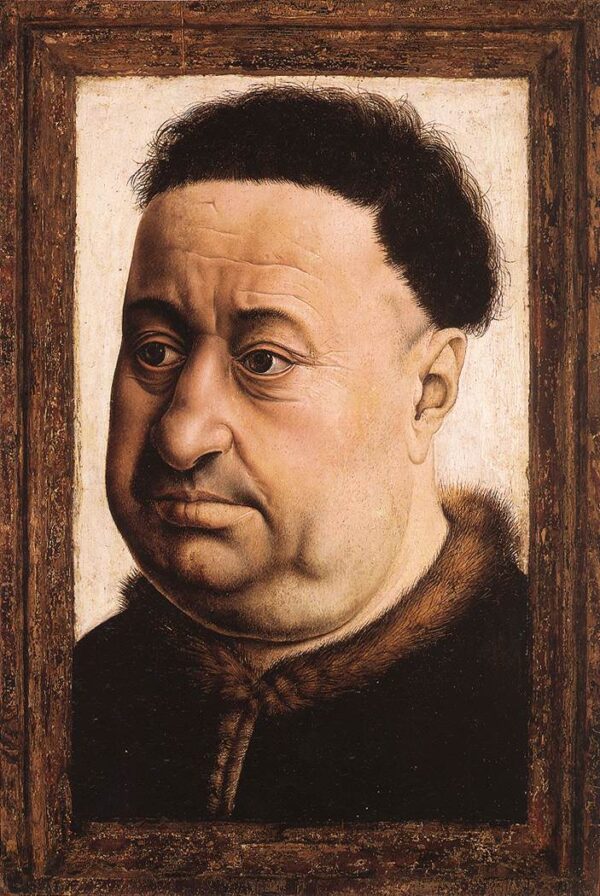 Portrait of a Fat Man by Robert Campin, hand-painted oil painting reproduction