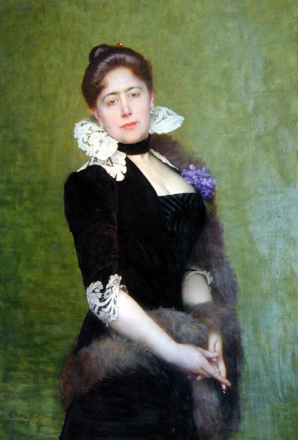 Portrait of a Lady by Jules Joseph Lefebvre, hand-painted oil painting reproduction