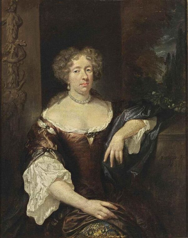 Portrait of a Lady by Caspar Netscher, hand-painted oil painting reproduction