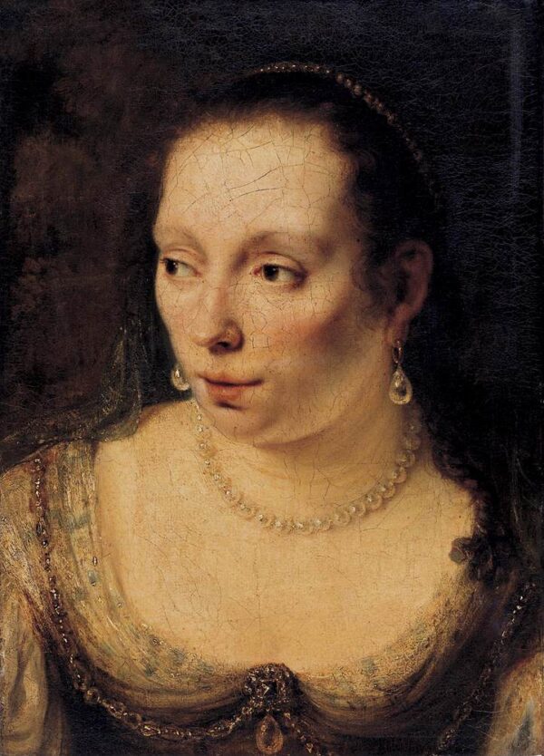 Portrait of a Lady by Ferdinand Bol, hand-painted oil painting reproduction