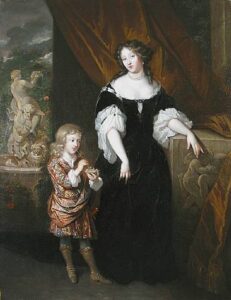 Portrait of a Lady and Her Son by Caspar Netscher, hand-painted oil painting reproduction
