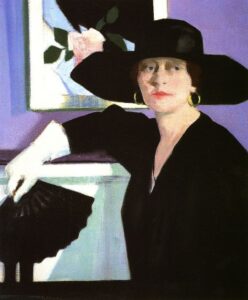 Portrait of a Lady in Black by Francis Cadell, hand-painted oil painting reproduction