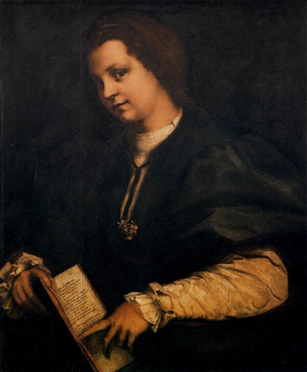 Portrait of a Lady with a Book by Andrea del Sarto, hand-painted oil painting reproduction