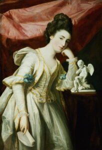 Portrait of a Lady with a Statuette of Cupid by Francis Cotes, hand-painted oil painting reproduction