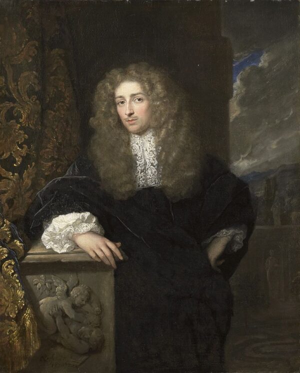 Portrait of a Man by Caspar Netscher, hand-painted oil painting reproduction