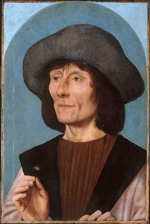Portrait of a Man with a Pink by Quentin Massys, hand-painted oil reproduction