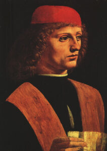 Portrait of a Musician by Leonardo da Vinci, hand-painted oil painting reproduction