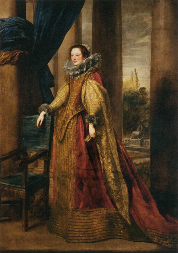 Portrait of a Noble Genoese Lady by Sir Anthony van Dyck, hand-painted oil painting reproduction