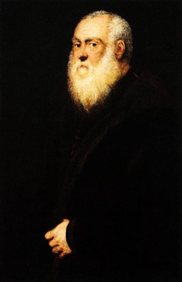 Portrait of a White-Bearded Man by Tintoretto, hand-painted oil painting reproduction