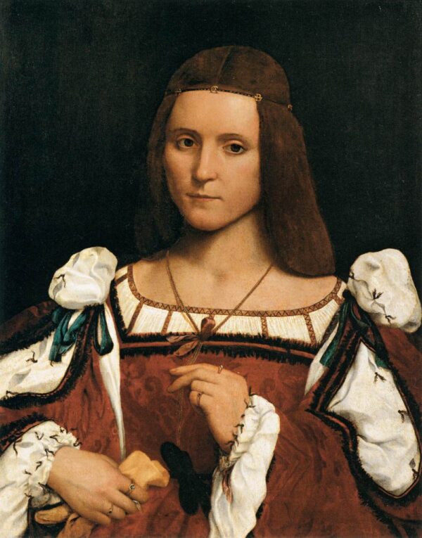 Portrait of a Woman by Giovanni Francesco Caroto, hand-painted oil painting reproduction