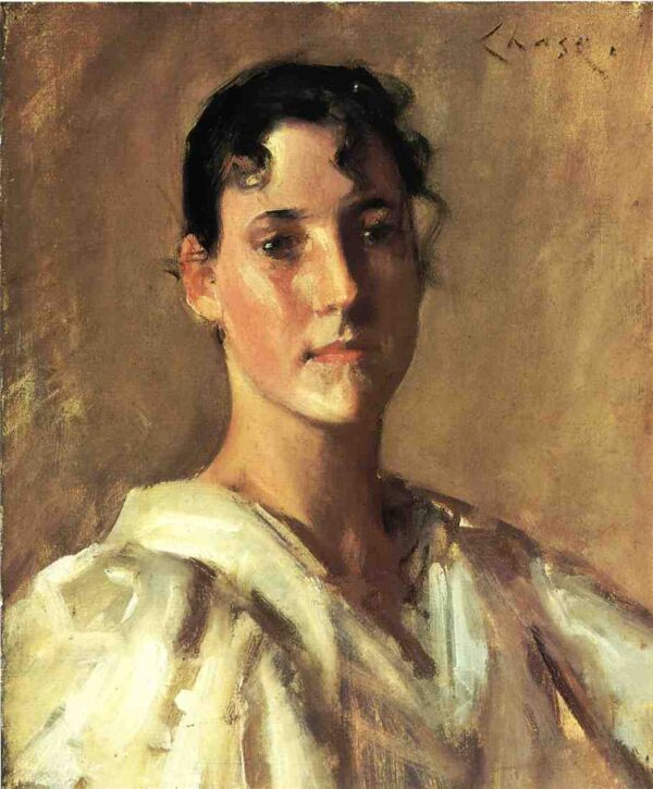 Portrait of a Woman by William Merritt Chase, hand-painted oil painting reproduction