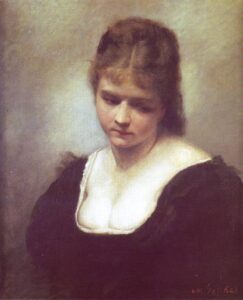 Portrait of a Woman by Maurycy Gottlieb, hand-painted oil painting reproduction