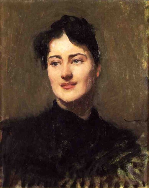 Portrait of a Woman by Dennis Miller Bunker, hand-painted oil painting reproduction
