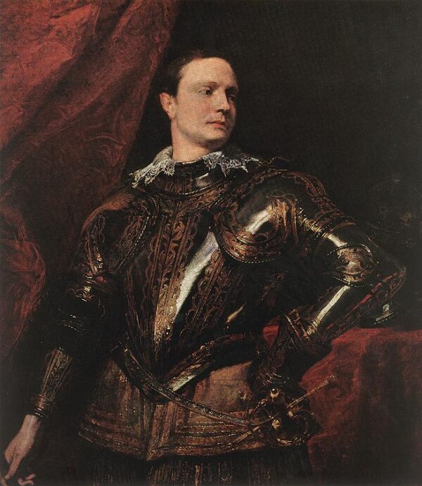 Portrait of a Young General by Sir Anthony van Dyck, hand-painted oil painting reproduction