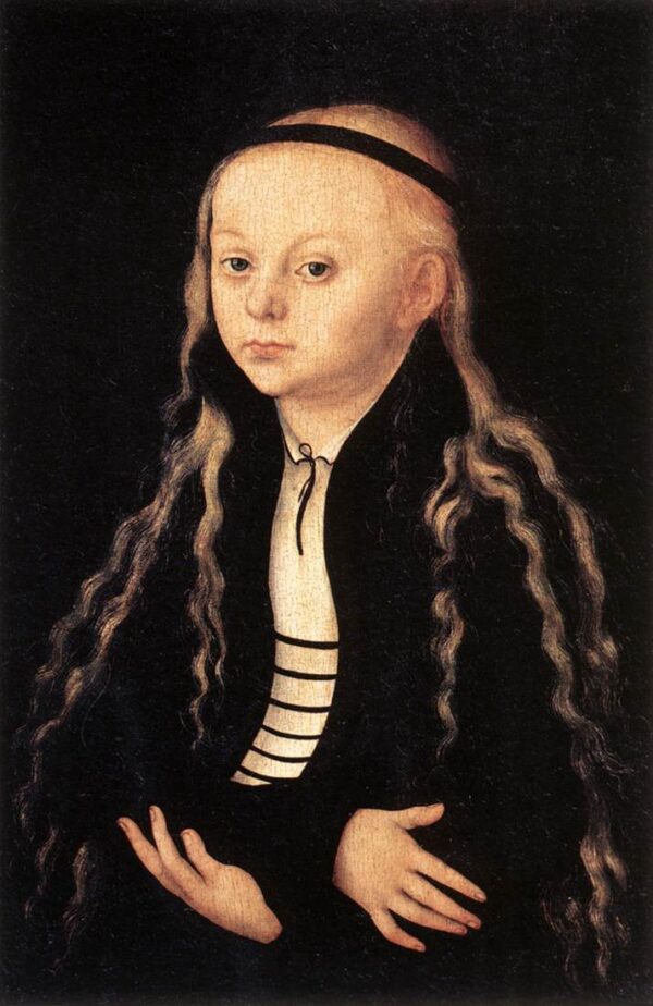 Portrait of a Young Girl by Lucas Cranach the Elder, hand-painted oil painting reproduction