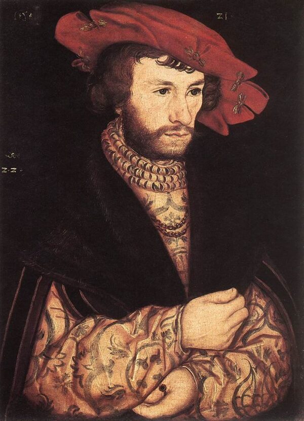 Portrait of a Young Man by Lucas Cranach the Elder, hand-painted oil painting reproduction