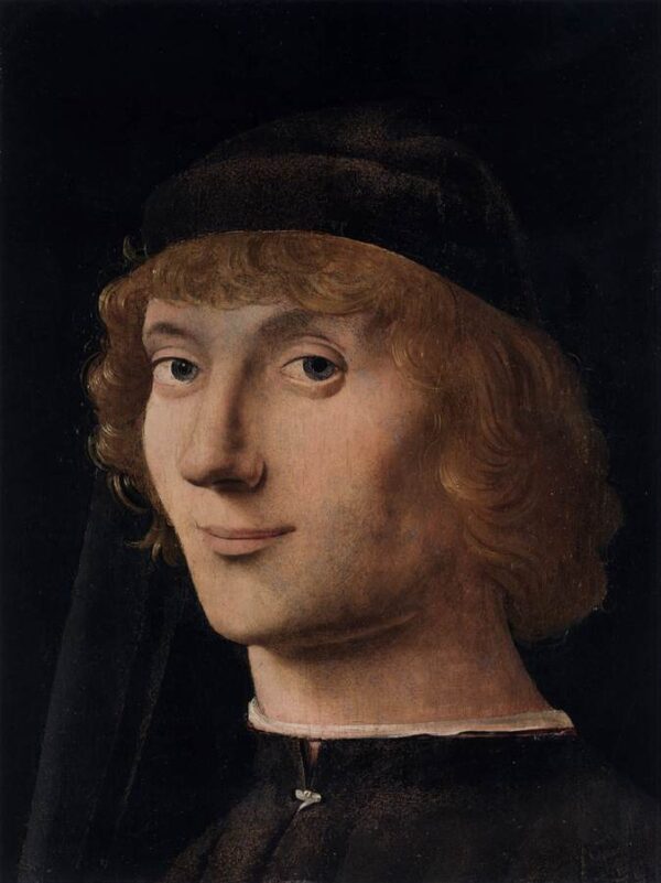 Portrait of a Young Man b by Antonello da Messina, hand-painted oil painting reproduction